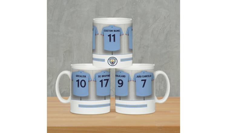 Personalised Message Manchester City FC Dressing Room Mug