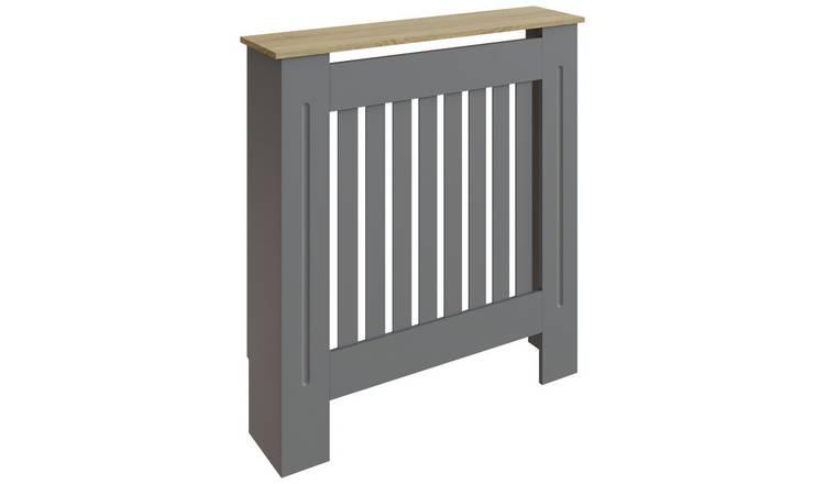 GFW Longslow Small Radiator Cover - Grey & Oak