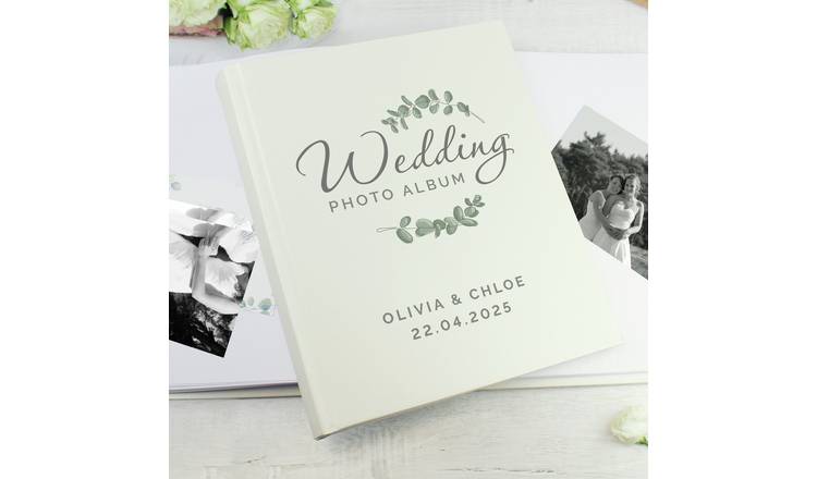 Personalised Message Botanical Wedding Album