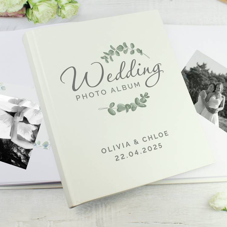 Personalised Message Botanical Wedding Album 0