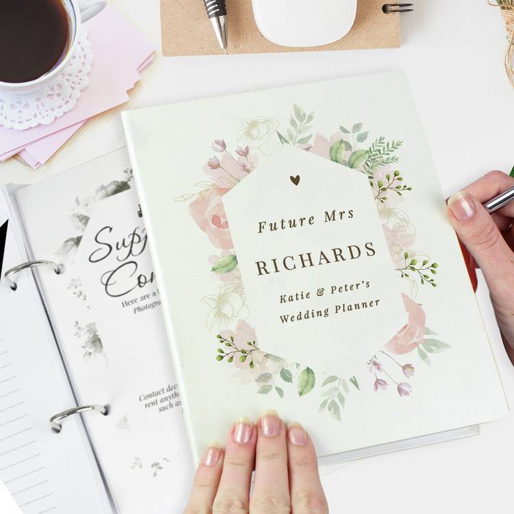 Personalised Message Floral Wedding Planner 0