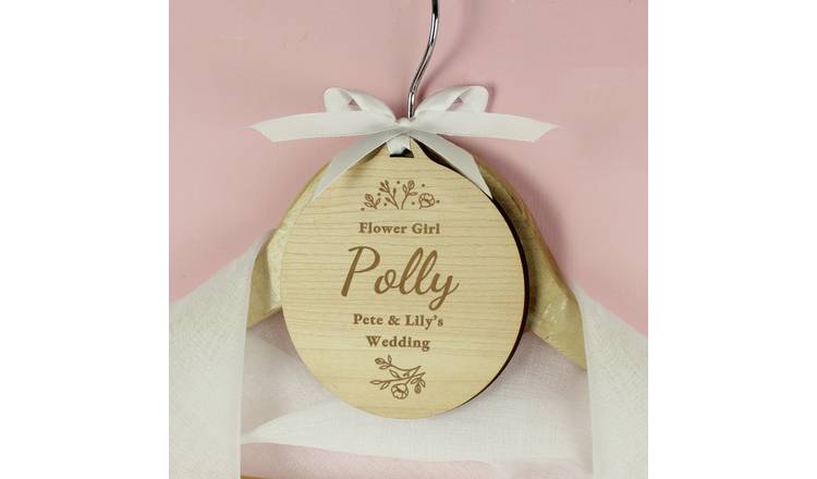 Personalised Message Wedding Party Wooden Tag