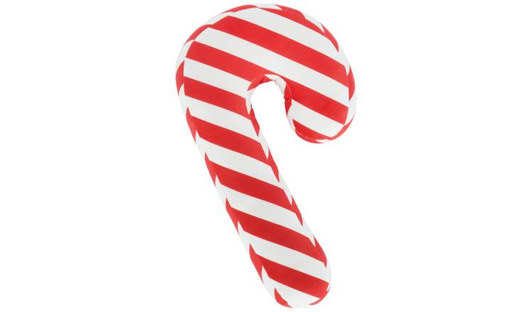 Catherine Lansfield Candy Cane Cushion - Red