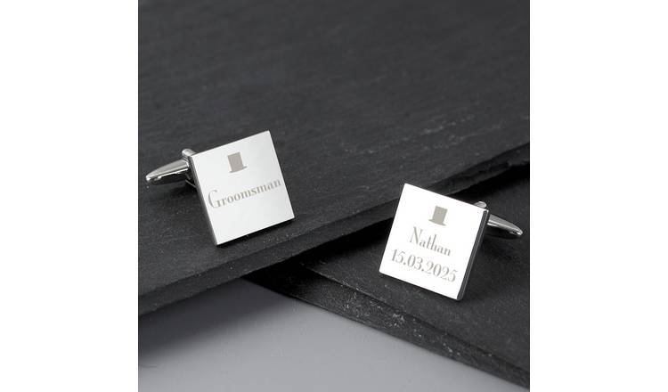 Personalised Message Groomsman Cufflinks