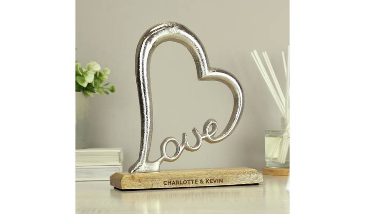 Personalised Message Love Heart Ornament