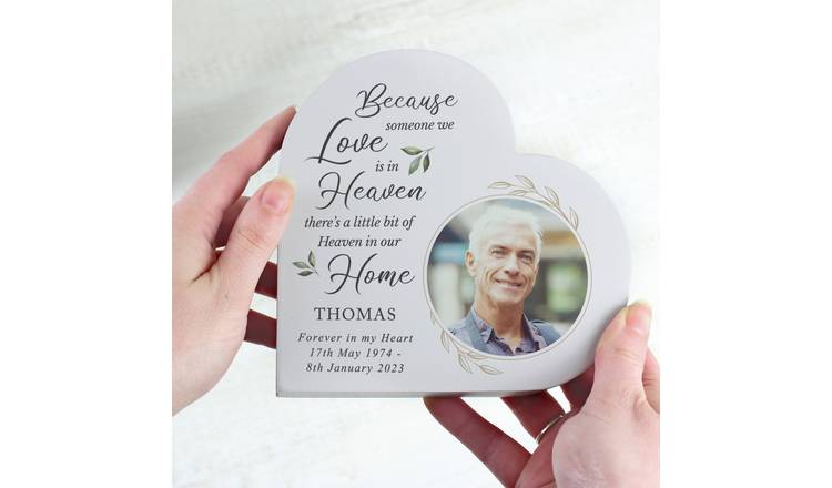 Personalised Memento Company White Photo Upload Memorial Bauble