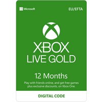 Xbox Live Gold 12 Month Subscription Digital Download 