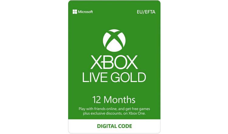 Buy Xbox Live Gold 12 Month Subscription Digital Download | Gift cards