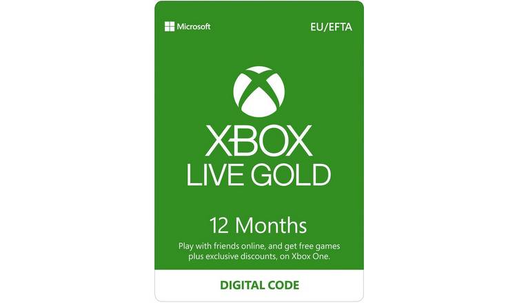 Xbox Live Gold 12 Month Subscription Digital Download