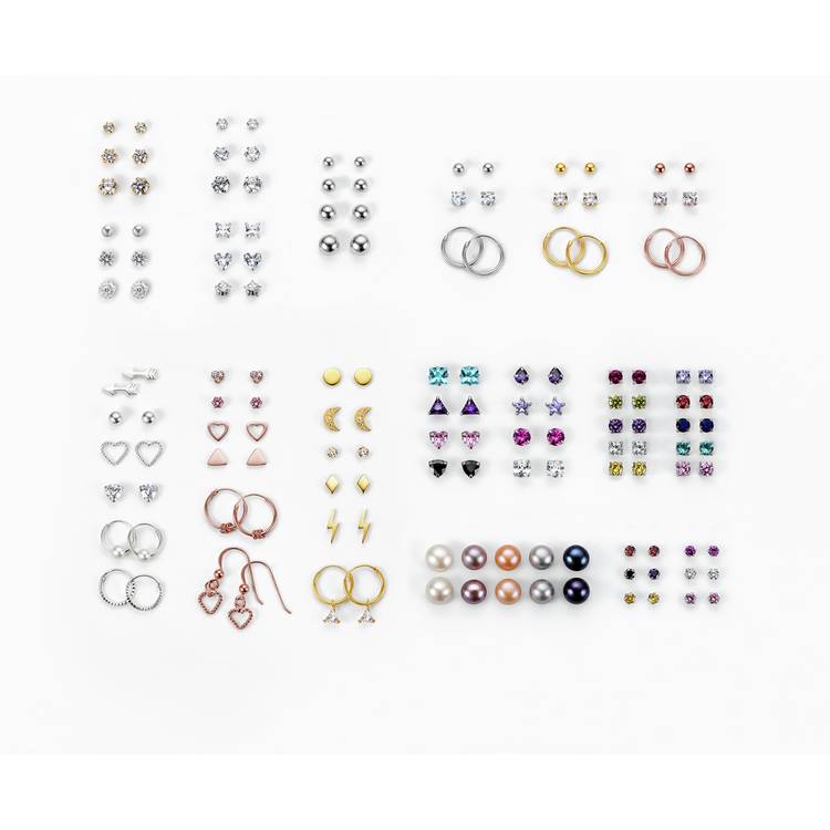 Revere Sterling Silver Ball Stud Earrings Set of 4 0