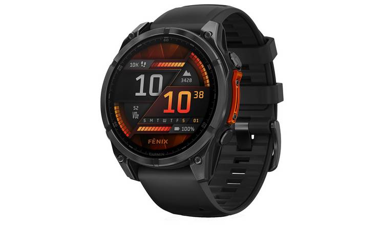 Garmin Fenix 8 47mm Smart Watch - Glass Grey & Black