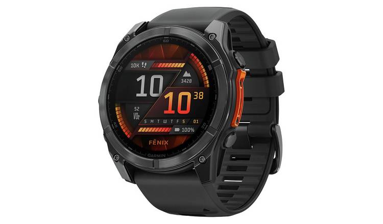 Garmin Fenix 8 51mm Smart Watch - Glass Grey & Black