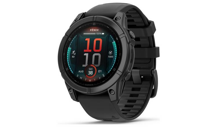 Garmin Fenix E 47mm Smart Watch - Grey Steel & Black