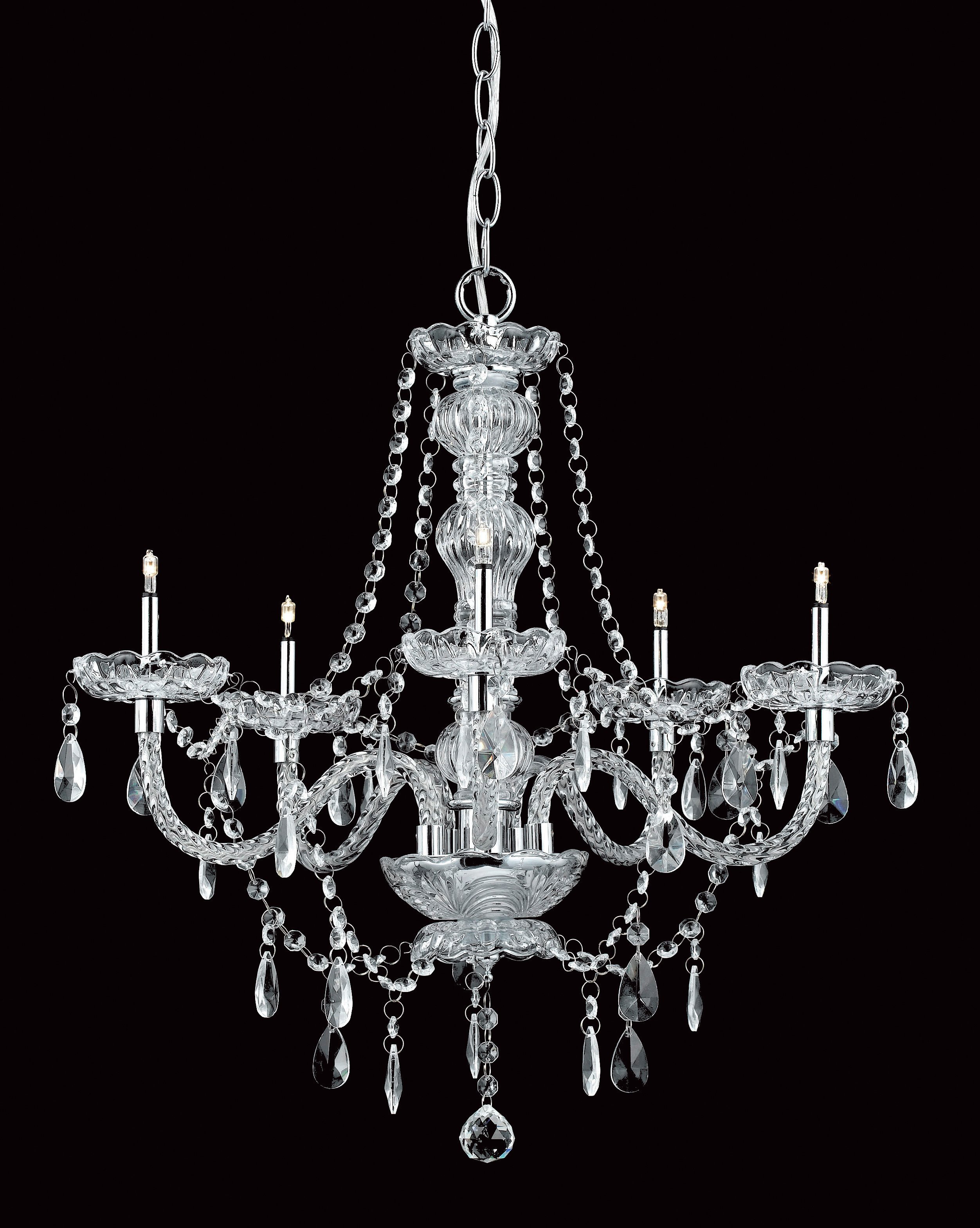 Imperia Crystal 5 Bulb Chandelier