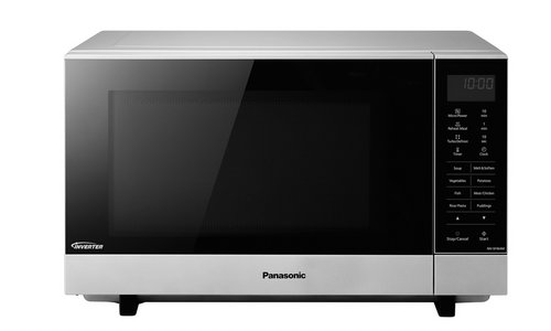 panasonic 900w standard flatbed microwave nn sf464m silver