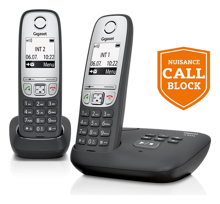 Gigaset A455A Cordless Telephone with Answer Machine - Twin