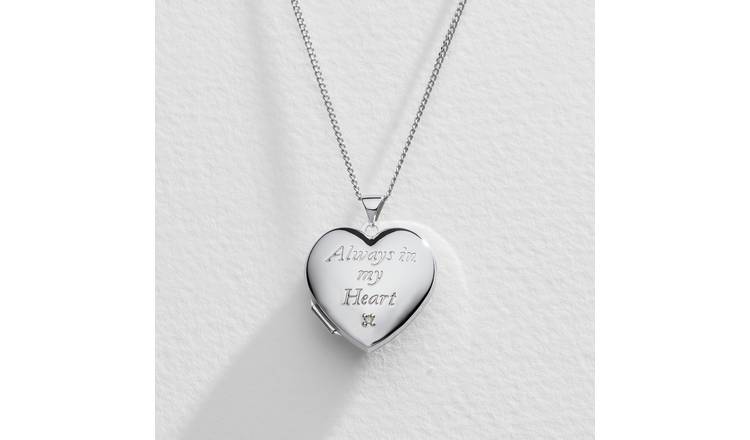 Moon & Back 'In My Heart' Photo Locket  Pendant Necklace