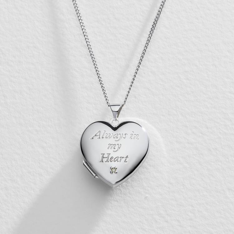 Moon & Back 'In My Heart' Photo Locket  Pendant Necklace 0