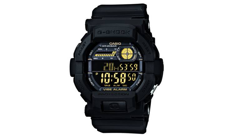 Buy Casio G Shock Men s Vibration Alert Black Resin Strap Watch