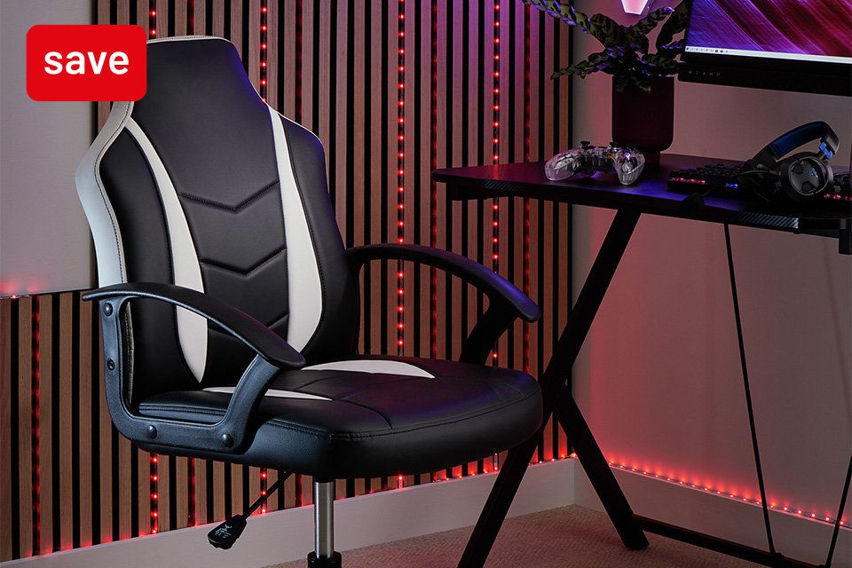 Buy a selected office chair and get 10% off a selected desk.