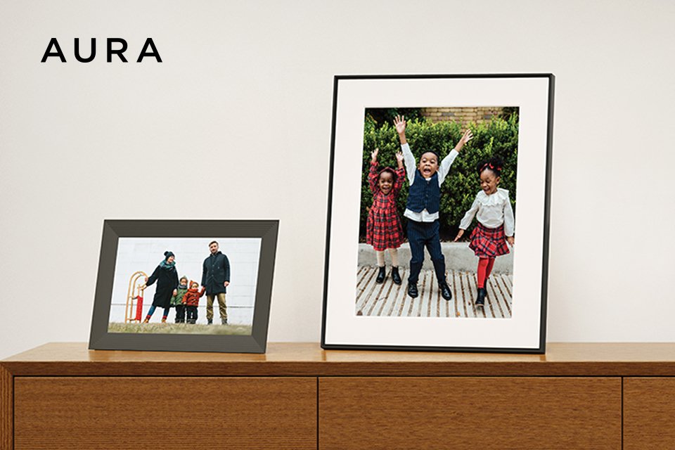 Aura frames. Share photos and videos from phone to frame.
