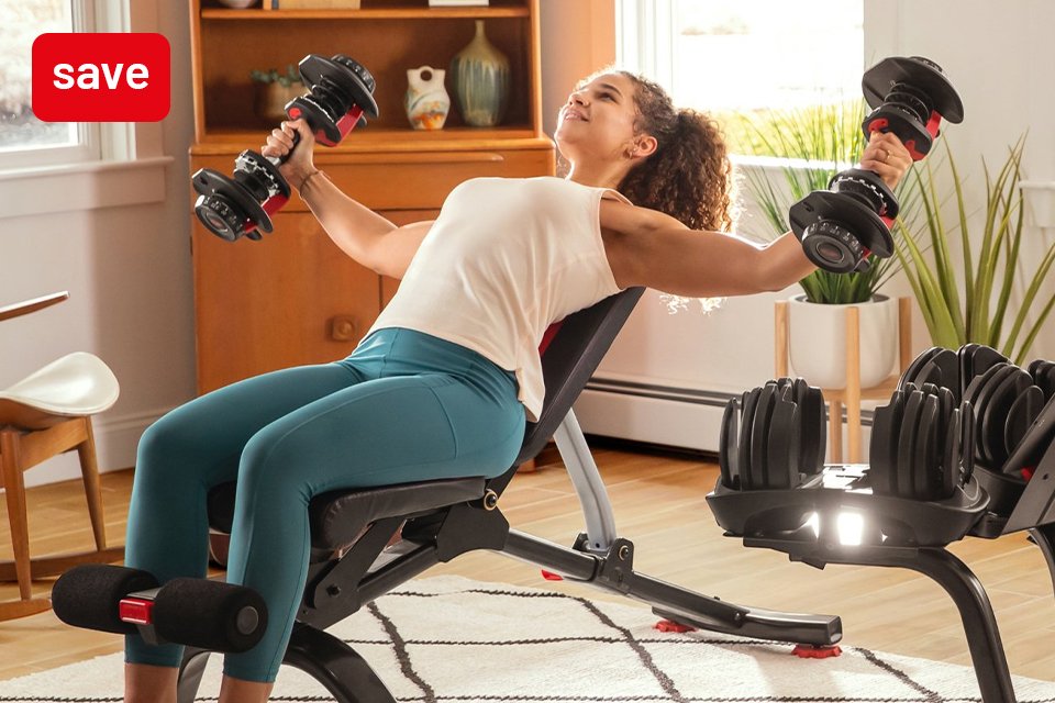 Save £70 on selected Bowflex. Power up your home workouts for less.
