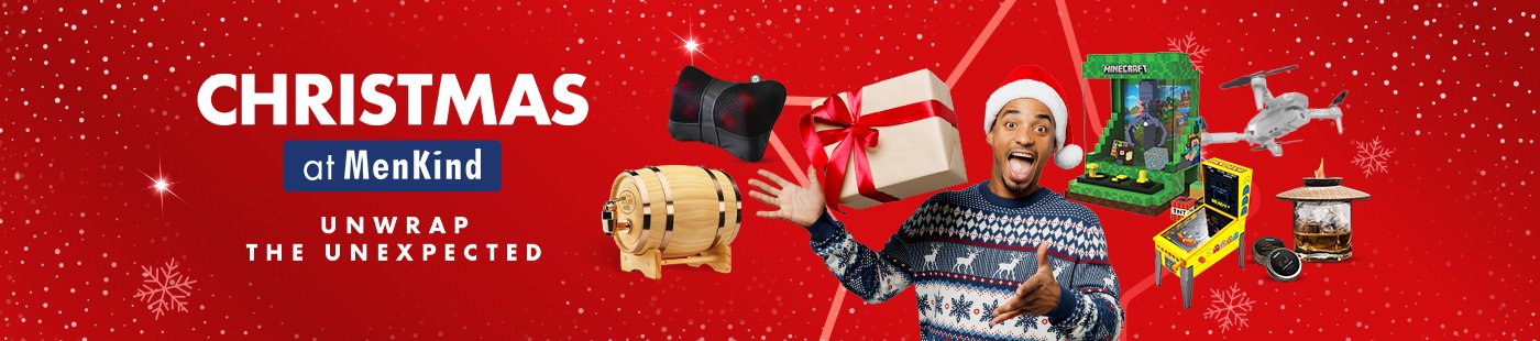 Christmas at MenKind. Unwrap the unexpected.
