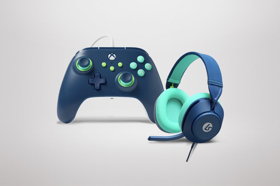 Colour matched gear, unstoppable style. Shop Power A controllers & headsets.