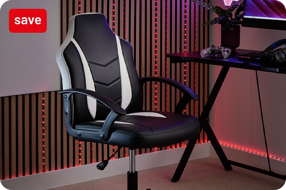 Buy a selected office chair and get 10% off a selected desk.