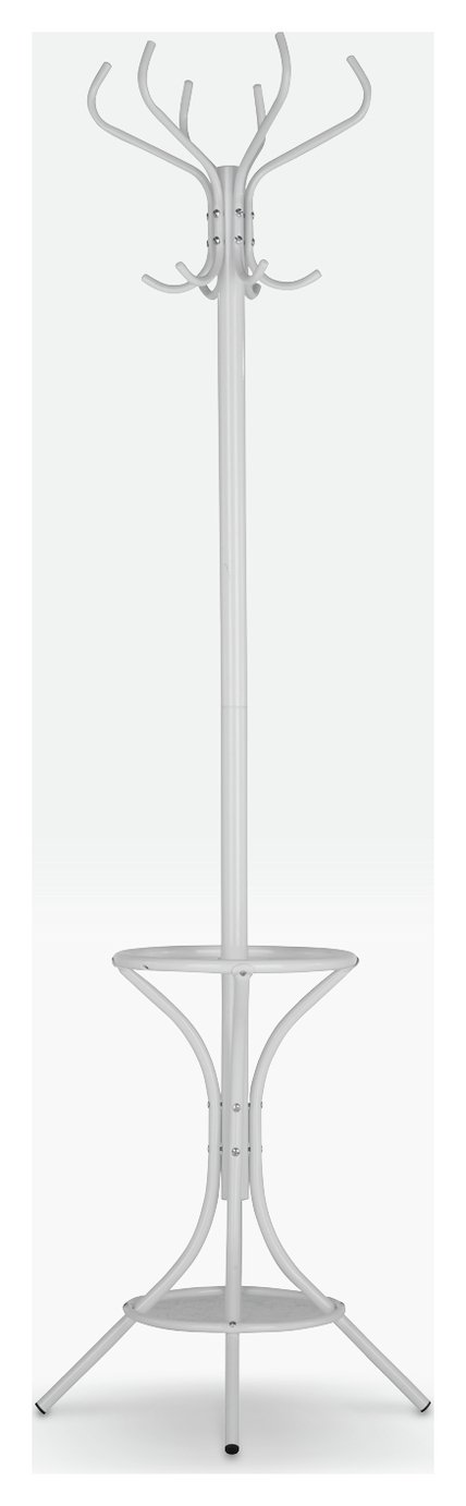 Argos Home Metal Hat and Coat Stand - White