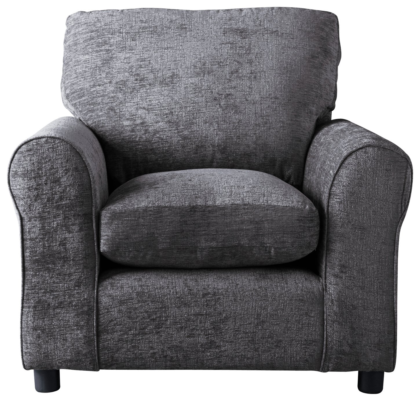 Argos Home Tessa Fabric Chair - Charcoal
