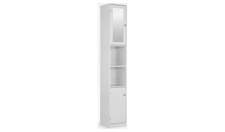Buy Argos Home Mirrored Tall Bathroom Cabinet White Bathroom
