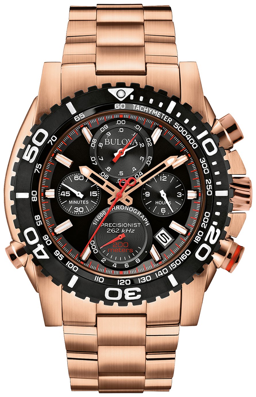 Bulova Men's Chronograph Rose Gold Colour Bracelet Watch (4029915