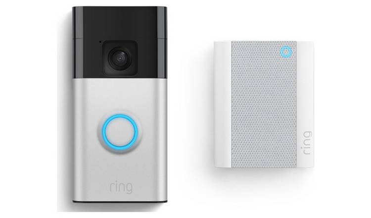 Ring Battery Video Doorbell 2024 with Chime - Satin Nickel