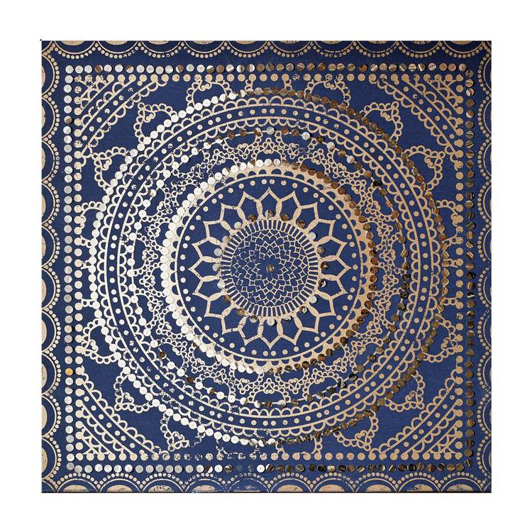 Art for the Home Embellished Fabric Canvas Wall Art 80x80cm 0