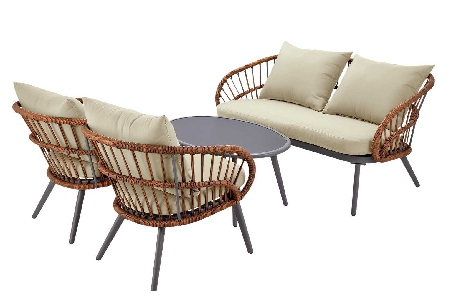 Argos Home Oreti 4 Seater Rattan Sofa Set Review