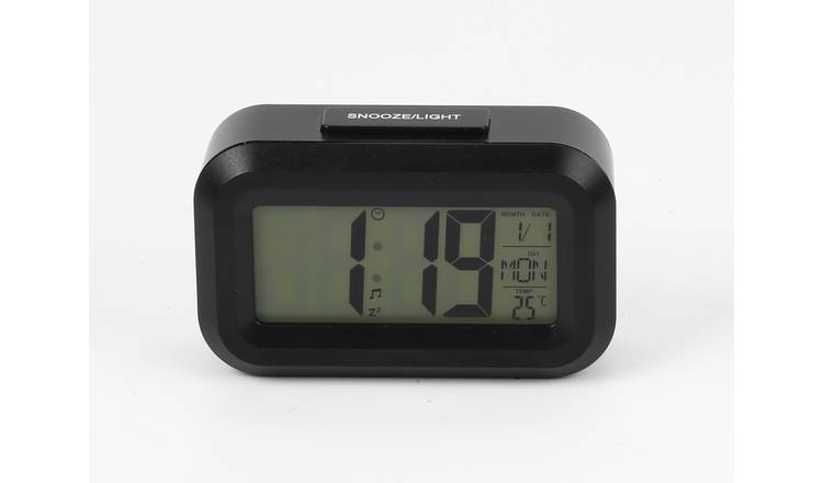 Buy Habitat Constant LCD Display Digital Alarm Clock Black Clocks