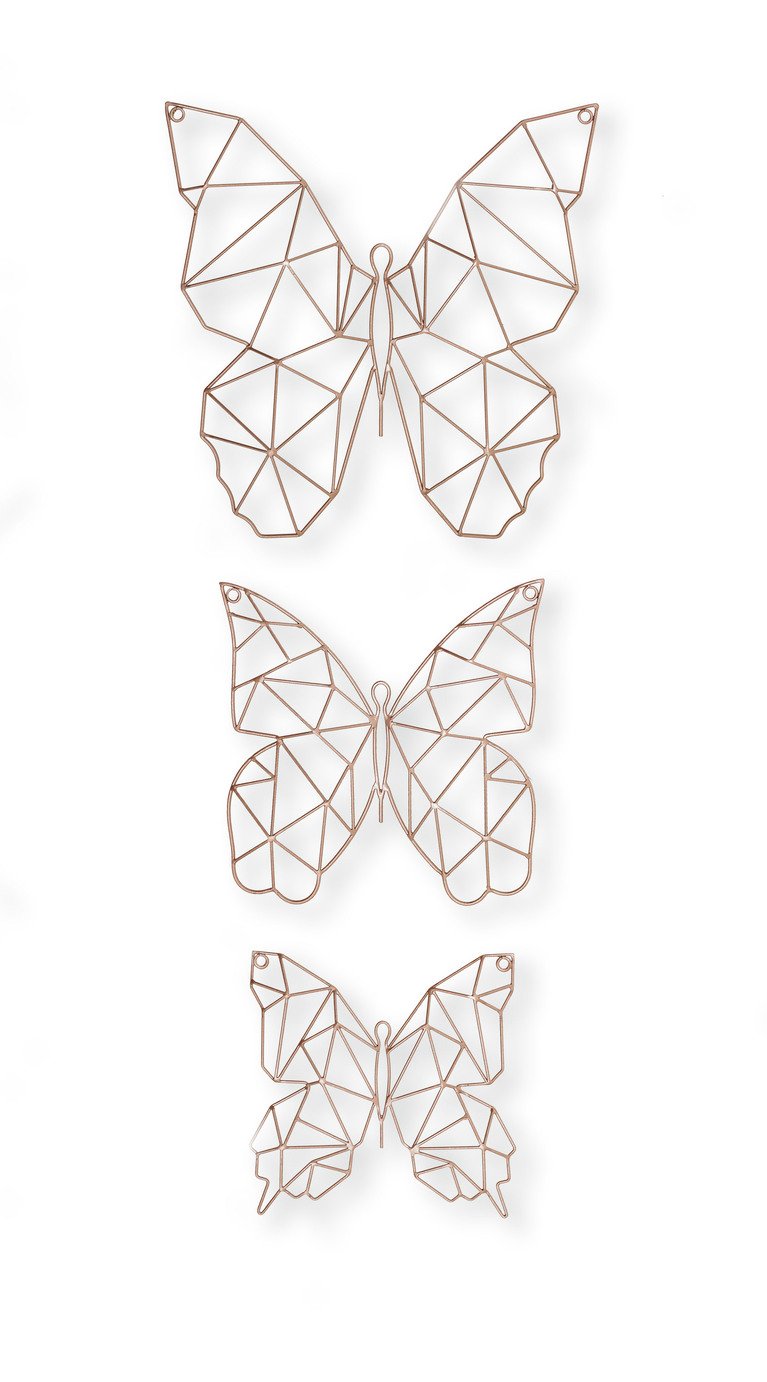 Art for the Home Butterfly Metal Wall Sculpture - 40x25cm
