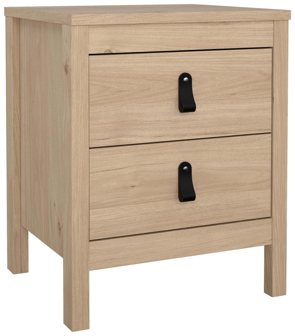 Tvilum Madrid 2 Drawer Bedside Table - Oak