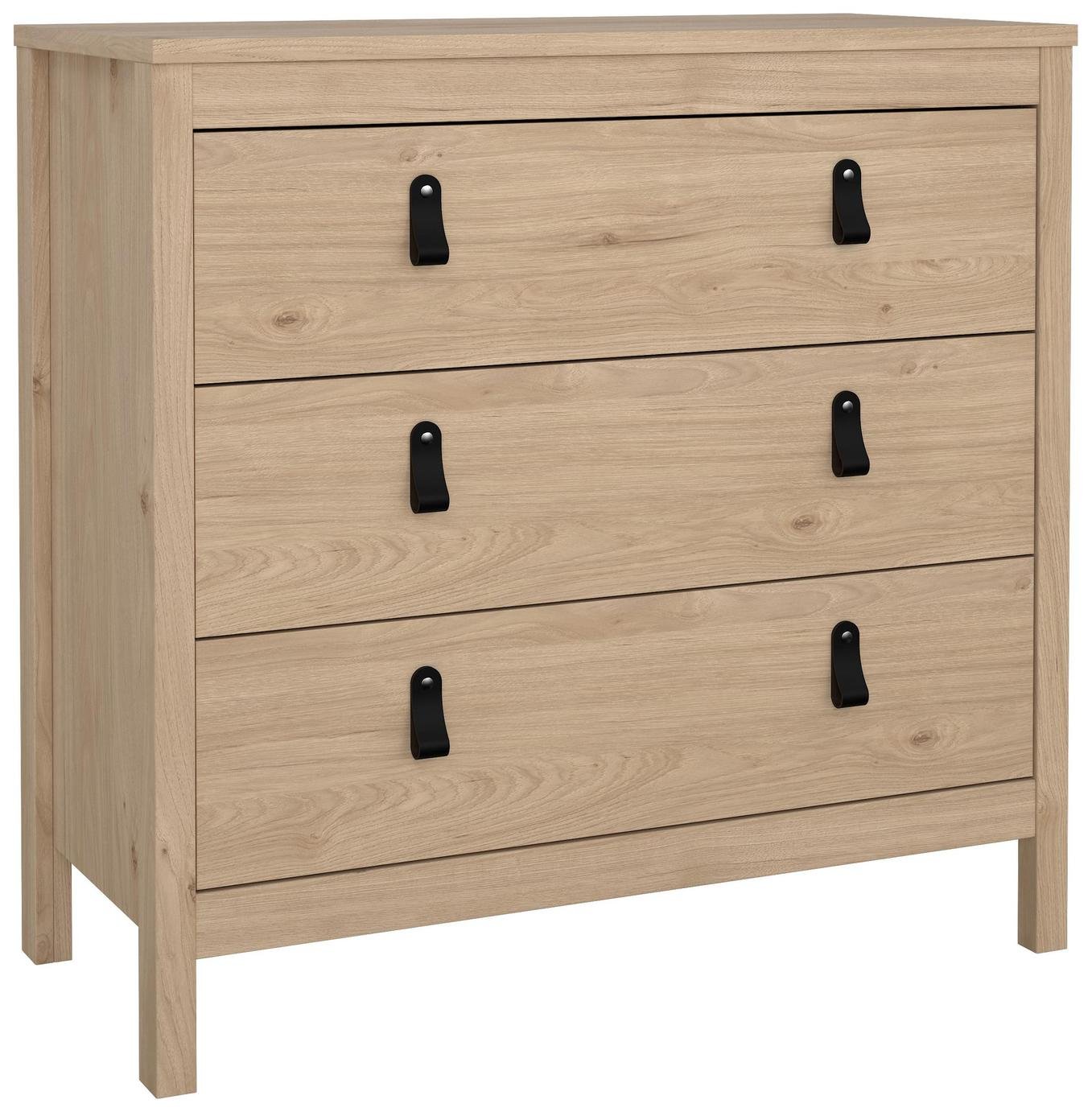 Tvilum Madrid 3 Drawer Chest - Oak