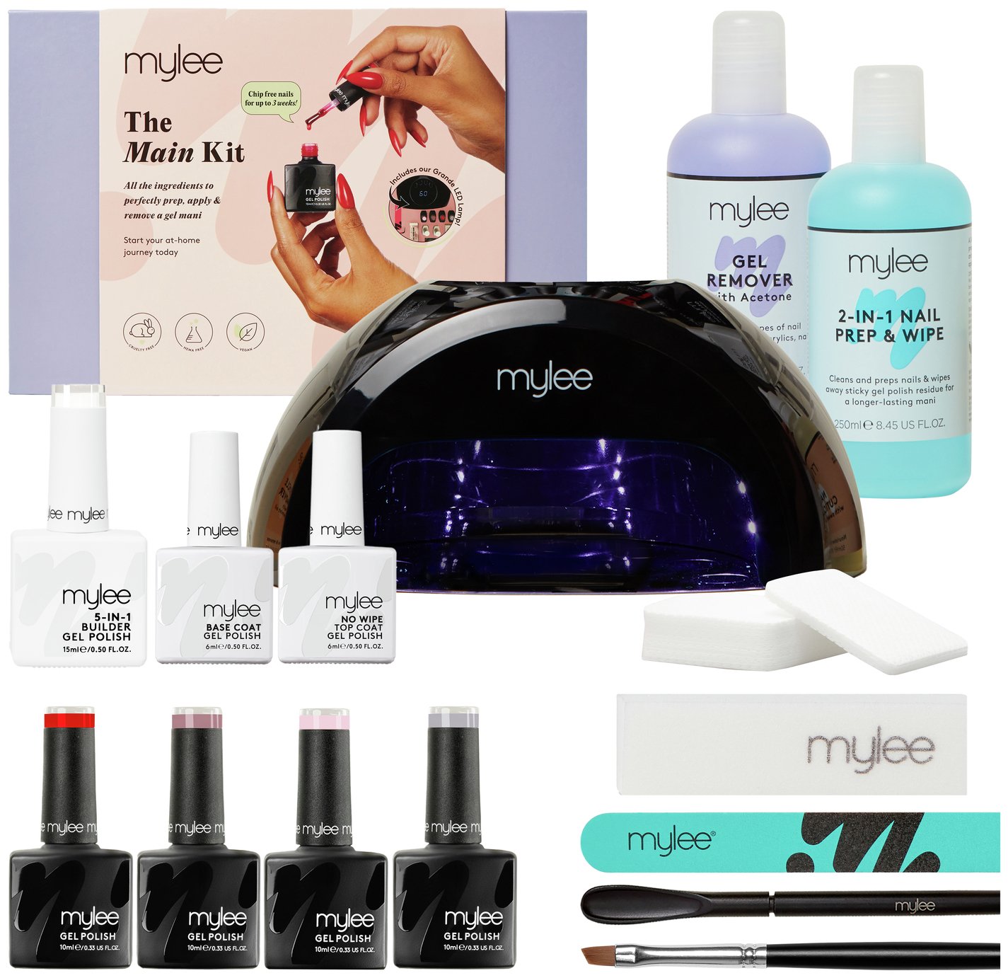 Mylee Fast Drying Gel Nail Polish Main Kit 4x10ml