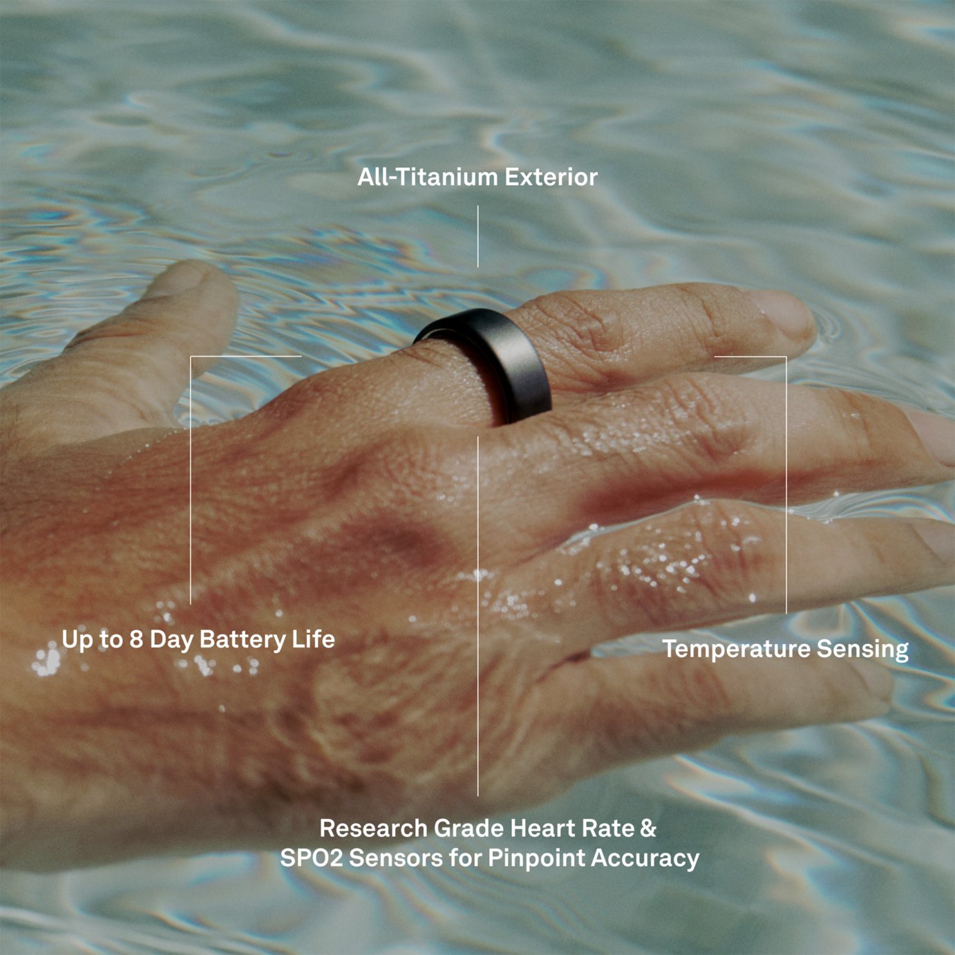 Buy Oura Ring 4 Bluetooth Smart Ring Brushed Silver - 4 | Fitness