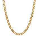 Buy Revere 9ct Gold Plated Sterling Silver Curb 20 Inch Chain | Mens ...