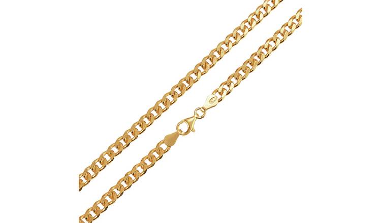 Buy Revere 9ct Gold Plated Sterling Silver Curb 20 Inch Chain