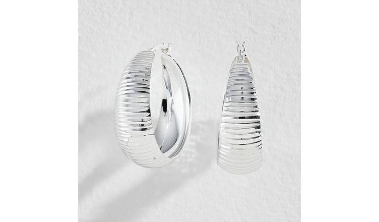 Argos sterling silver hot sale hoop earrings