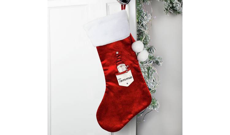 Personalised Message Gonk Boy Christmas Stocking