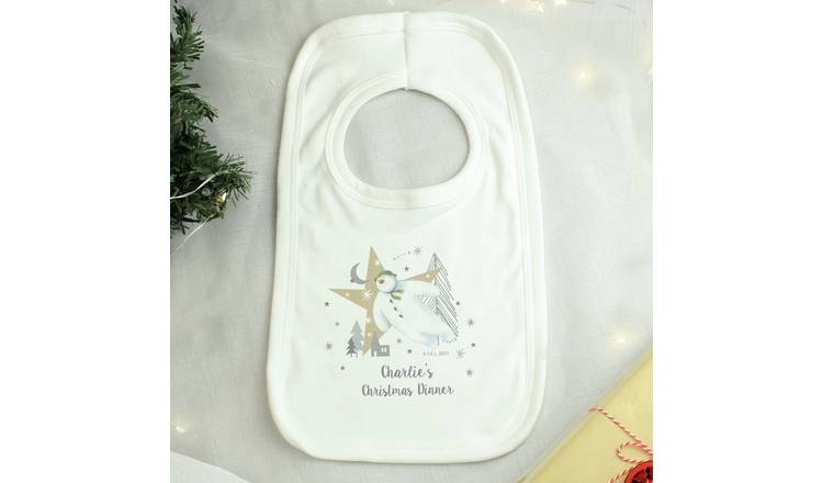 Personalised Message The Snowman Adventure Bib