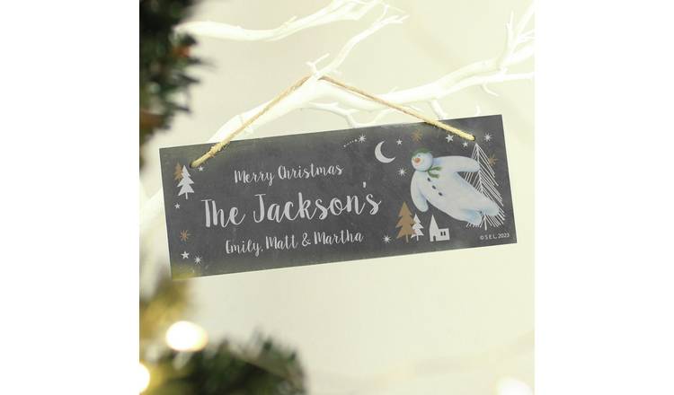 Personalised Message The Snowman Magical Christmas Plaque