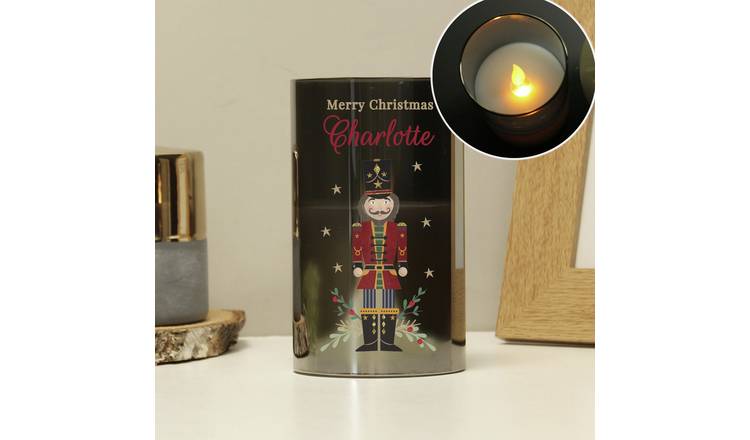 Personalised Message Nutcracker LED Candle