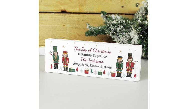 Personalised Message Nutcracker Mantel Christmas Ornament